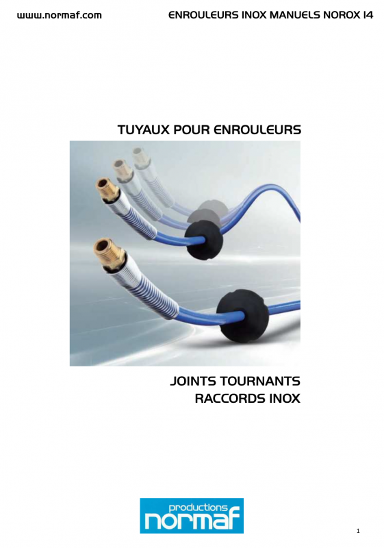 TUYAUX POUR ENROULEURS JOINTS TOURNANTS RACCORDS INOX